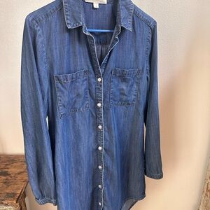 Made in USA Denim Button-Up Dress size Small